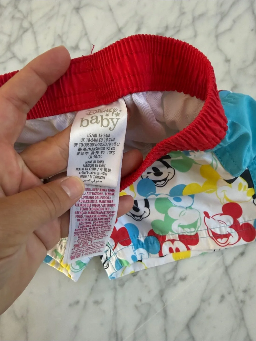 Disney Mickey Mouse Swim Trunk Bundle Toddler Boy 18/24 mo